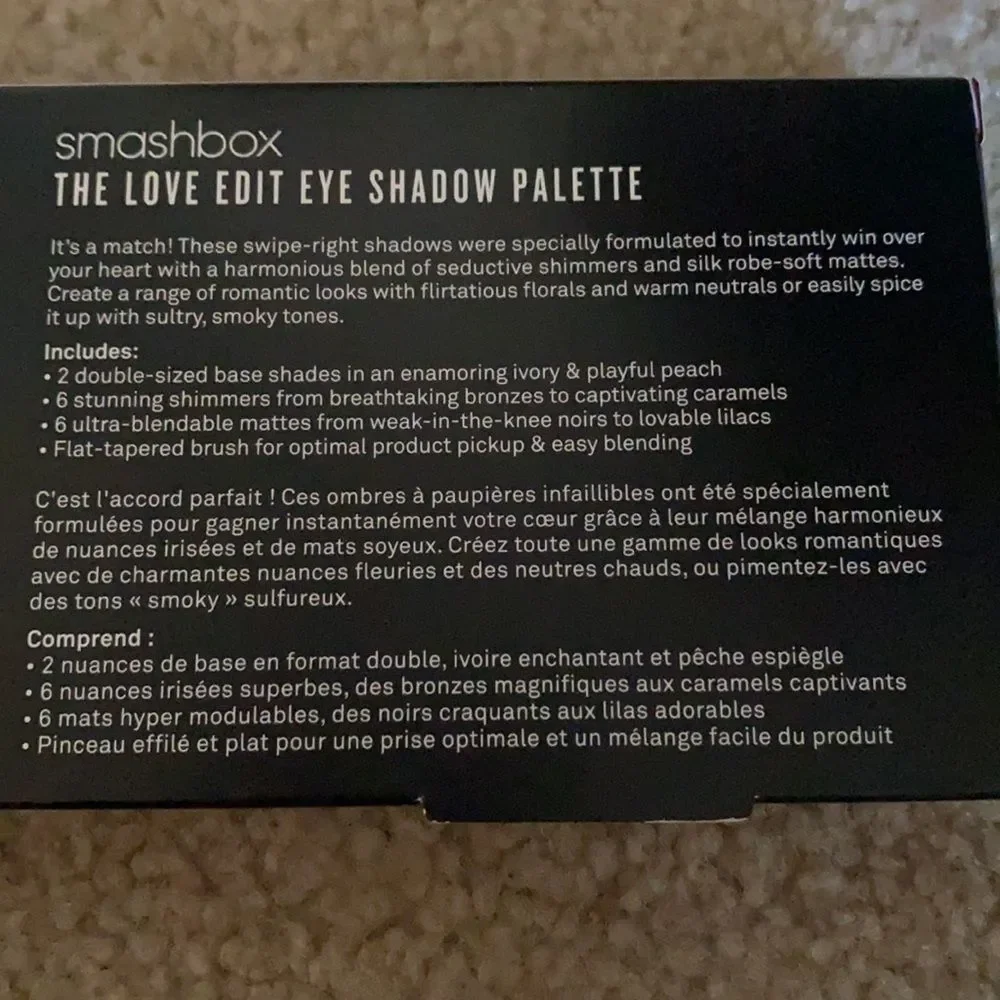 NWT Smashbox The Love Edit Romantic Eye Shawdow